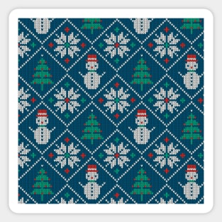 Christmas knitted pattern Sticker